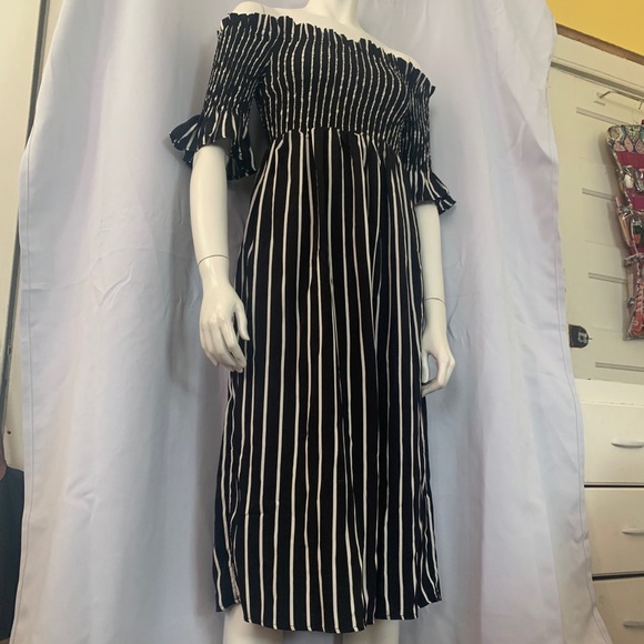 Design Lab Striped Strapless Dress - Picture 9 of 12